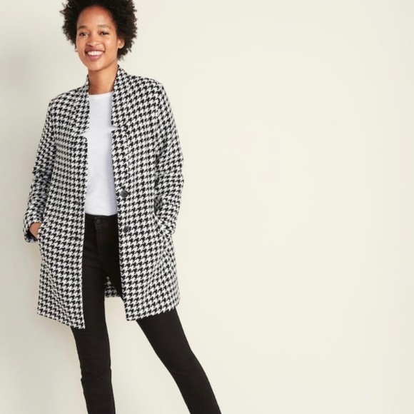 old navy houndstooth coat